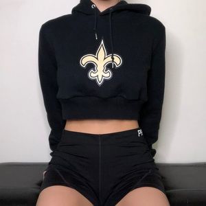 NFL New Orleans Saints Cropped Hoodie